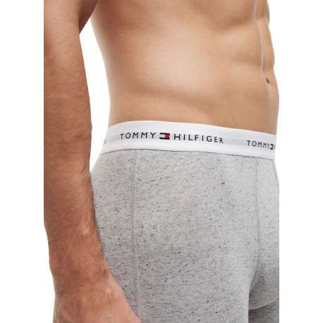 Lot de 3 boxers classiques en coton multicolores unis avec une taille élastiquée - Image 5