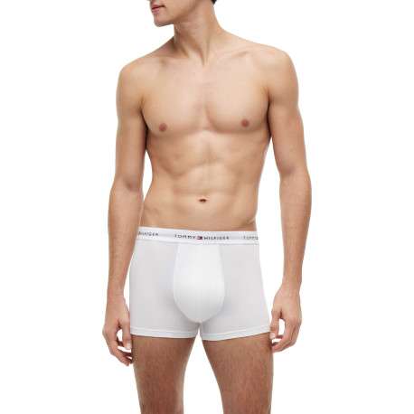 Lot de 3 boxers classiques en coton multicolores unis avec une taille élastiquée - Image 6