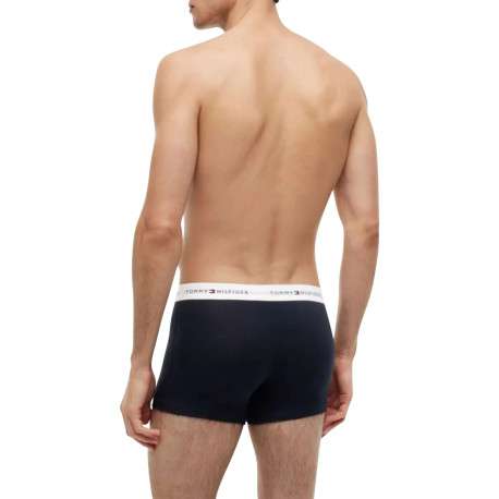Lot de 3 boxers classiques en coton marine unis pourvus d'une taille élastiquée - Image 5