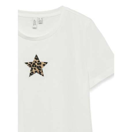 T-shirt en coton blanc à coupe ajustée pourvu d'un col rond côtelé - Image 2
