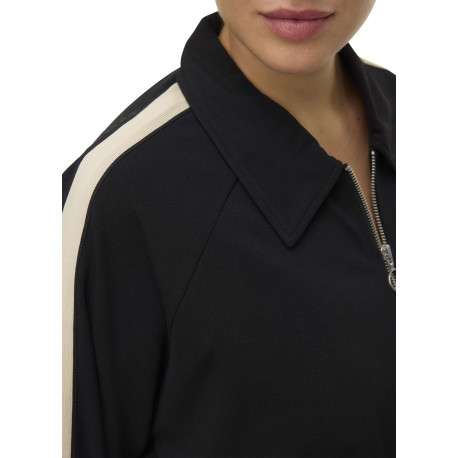 Veste noire à coupe droite pourvue d'un col à revers et de manches longues - Image 4
