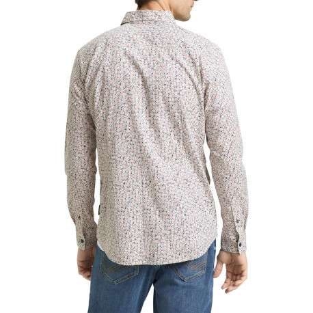 Chemise en coton écrue à coupe droite pourvue d'un col à revers - Image 4