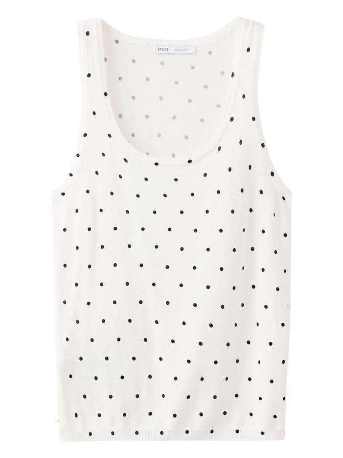Débardeur blanc à motifs...
