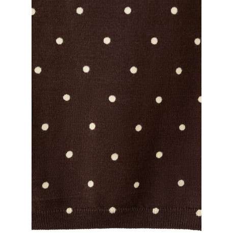 Débardeur brun à motifs pourvu d'une coupe droite et d'un col rond - Image 8