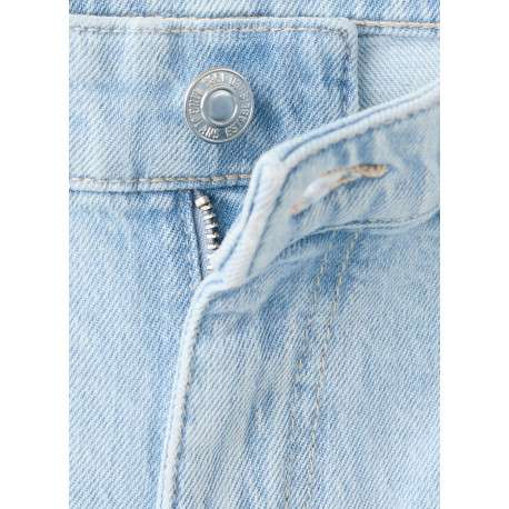 Jean en coton stone uni pourvu d'une coupe bootcut et d'une taille haute - Image 6