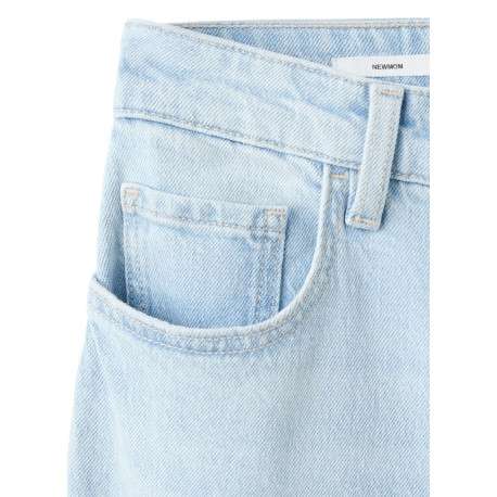 Jean en coton stone uni pourvu d'une coupe bootcut et d'une taille haute - Image 7
