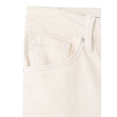 Jean en coton écru uni pourvu d'une coupe bootcut et de multiples poches - Image 3