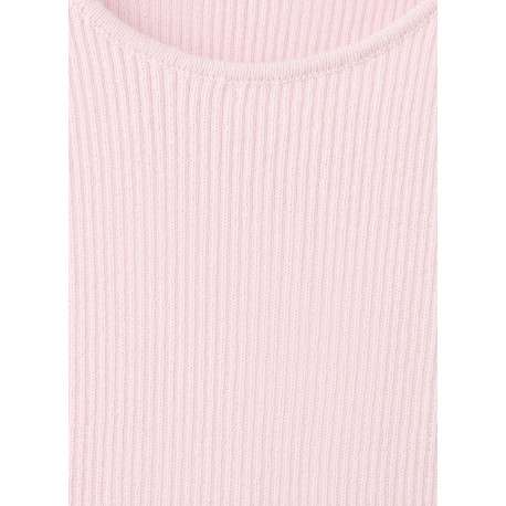 Top rose uni sans manche pourvu d'une coupe ajustée et d'un col rond - Image 6