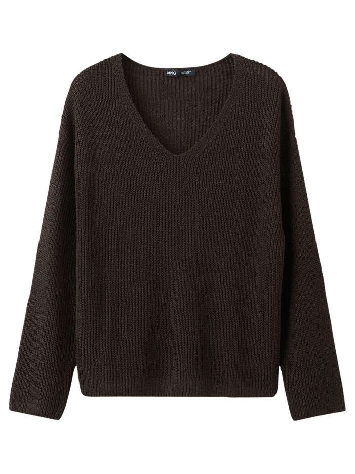 Pull chocolat uni pourvu...