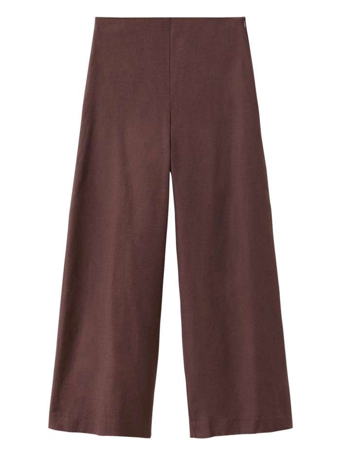 Pantalon chocolat uni...