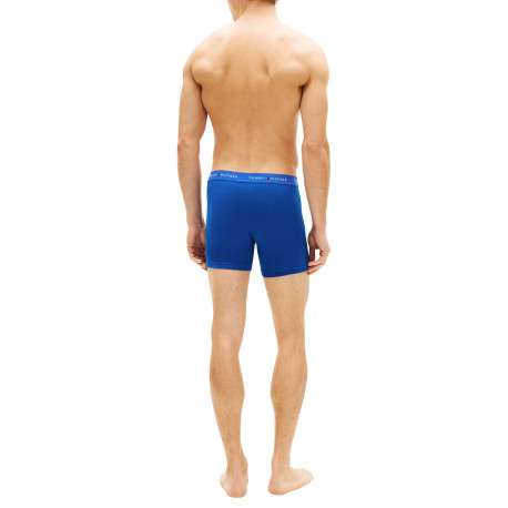 Lot de 3 boxers longs en coton multicolores unis pourvus d'une taille élastiquée - Image 5