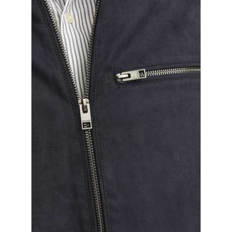 Veste perfecto noire à coupe ajustée pourvue d'un col officier à pression - Image 2