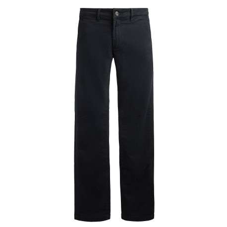 Pantalon Pallas en coton bleu foncé uni avec une coupe slim et poches plaquées