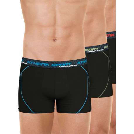 Lot de 3 boxers noirs unis pourvus du nom de la marque imprimé - Image 6