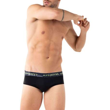 Lot de 3 slips noirs unis pourvus du nom de la marque imprimé - Image 5