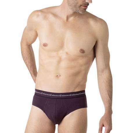 Lot de 3 slips en coton multicolores unis pourvus d'une taille élastiquée - Image 3