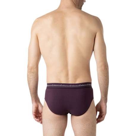Lot de 3 slips en coton multicolores unis pourvus d'une taille élastiquée - Image 4