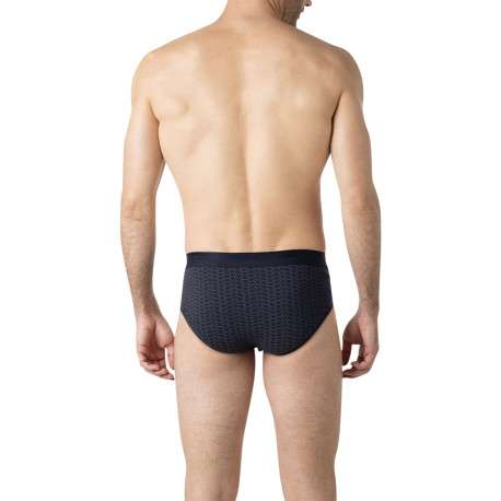 Lot de 3 slips en coton multicolores unis avec une taille élastiquée - Image 4