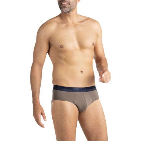 Lot de 3 slips en coton multicolores unis avec une taille élastiquée - Image 5