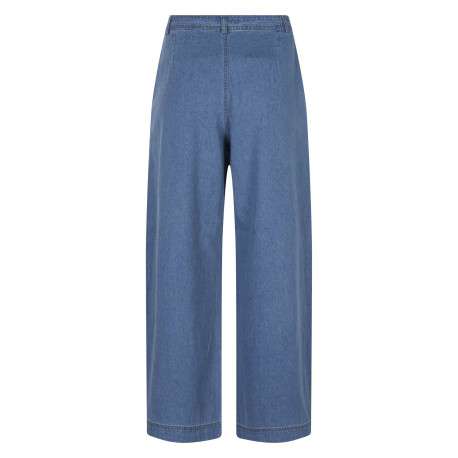 Jean oversize taille haute en coton bleu denim avec une coupe oversize - Image 2