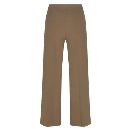 Pantalon sans poche chino taupe uni pourvu d'une coupe droite - Image 2