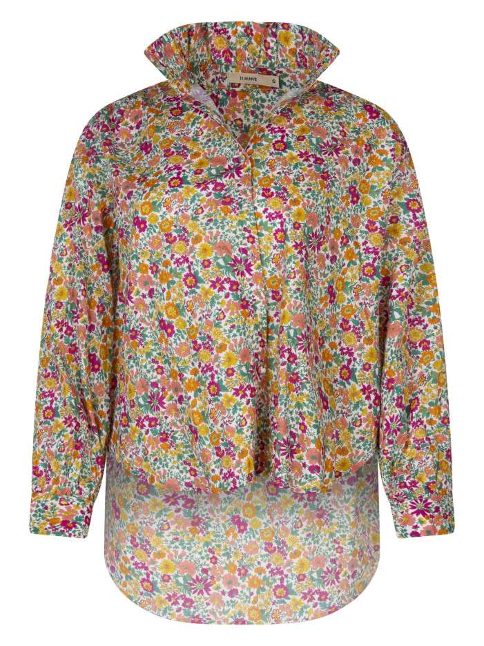 Chemisier en coton fuchsia...