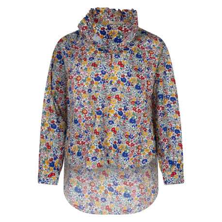 Chemisier en coton multicolore à motifs avec une coupe droite