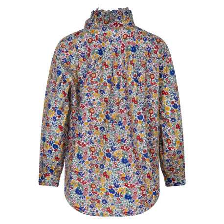 Chemisier en coton multicolore à motifs avec une coupe droite - Image 2