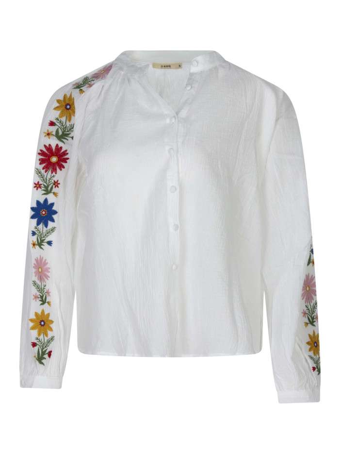 Chemisier en coton blanc...