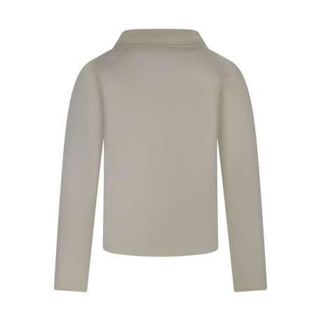 Blouson en coton écru uni avec un col chemise et une coupe droite - Image 2