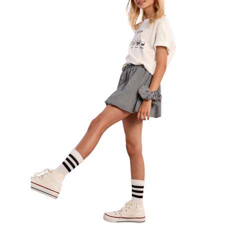 T-shirt en coton blanc uni avec une coupe droite et des manches courtes - Image 3