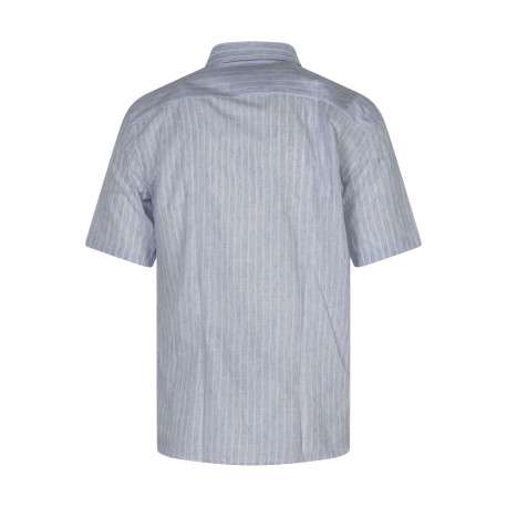 Chemise bleu clair à rayures avec une coupe droite et des manches courtes - Image 2