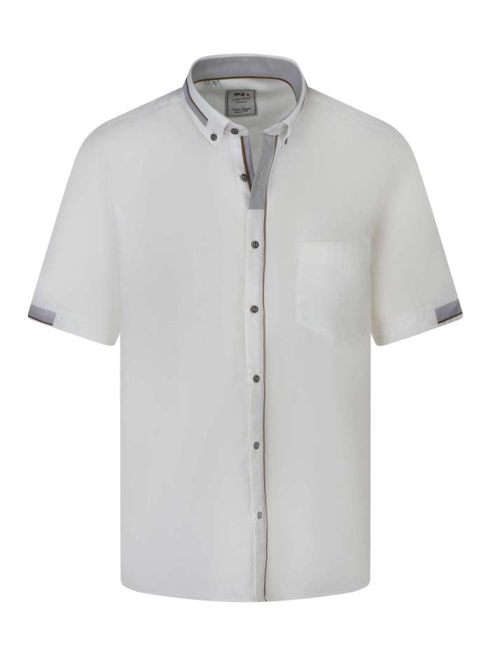 Chemise écrue unie avec une...