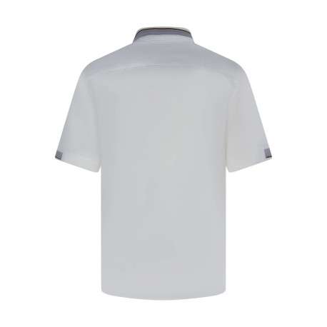 Chemise écrue unie avec une coupe droite et un col américain - Image 2