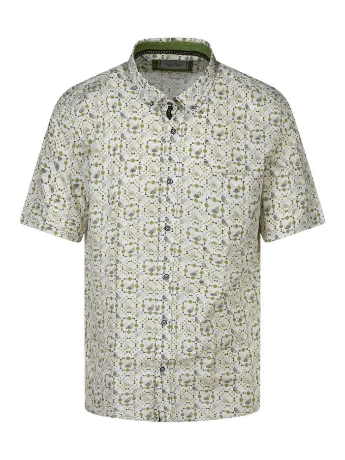 Chemise kaki à motifs avec...