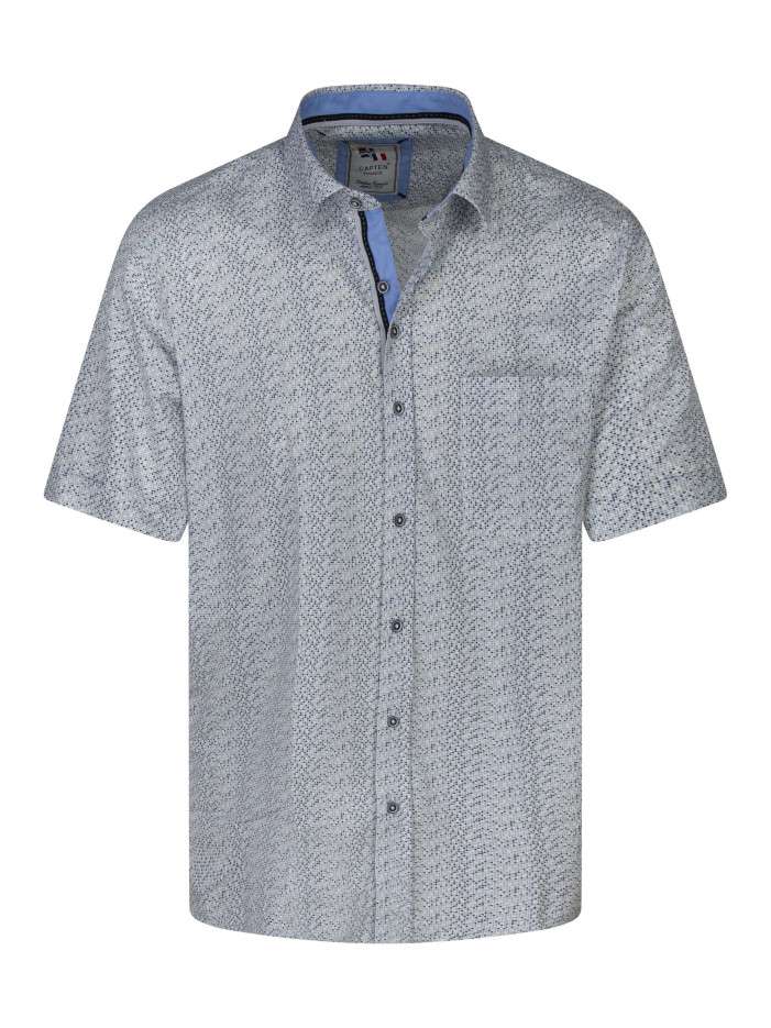 Chemise bleue à motifs avec...