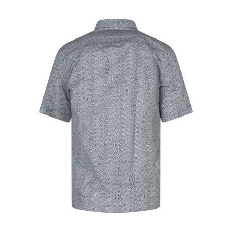 Chemise bleue à motifs avec une coupe droite et des manches courtes - Image 2