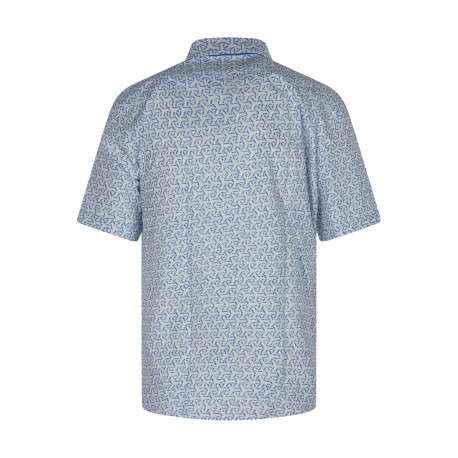 Chemise blanche à motifs avec une coupe droite et un col américain - Image 2