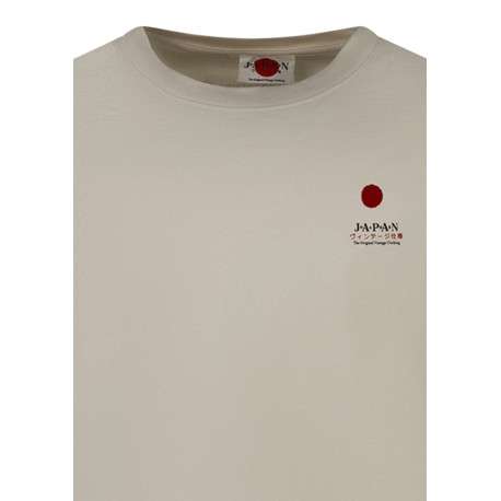 T-shirt en coton écru à coupe droite pourvu de manches courtes - Image 3