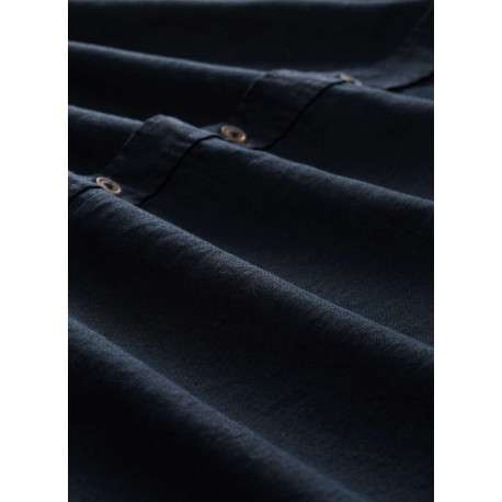 Chemise marine unie pourvue de manches courtes et d'un col français - Image 2