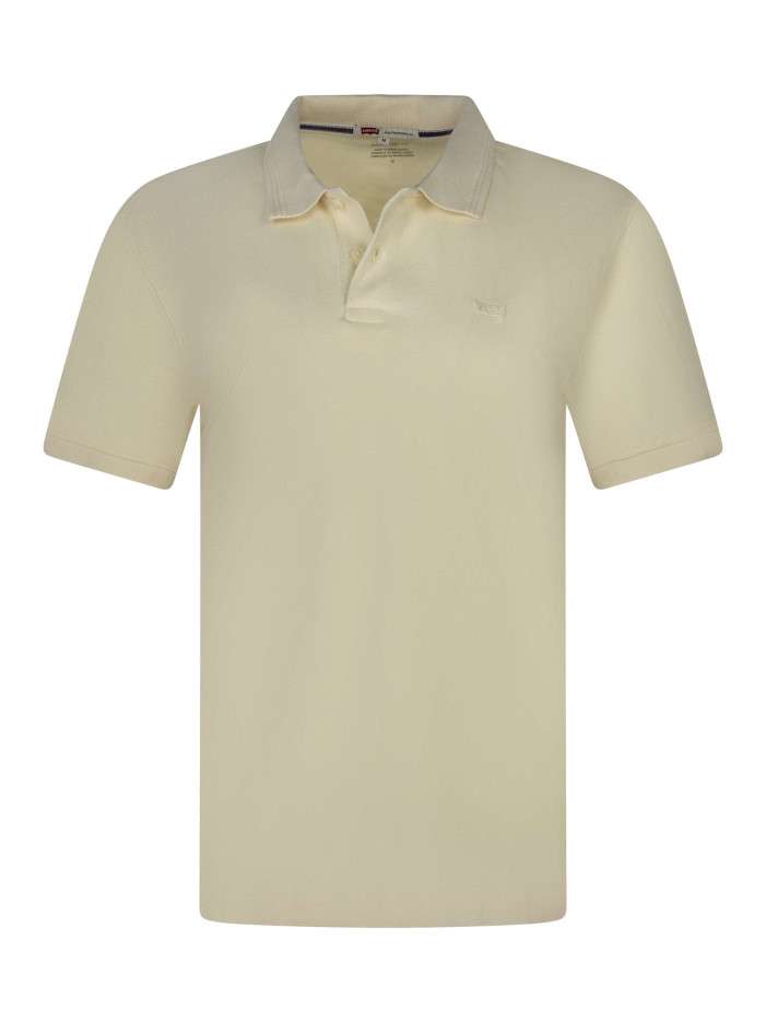 Polo en coton jaune uni...