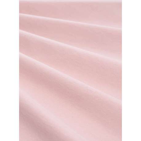 T-shirt en coton rose uni pourvu d'une coupe droite et d'un col rond - Image 2