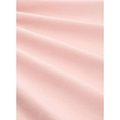 T-shirt en coton rose uni pourvu d'un col rond et d'une coupe droite - Image 2