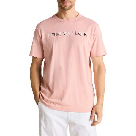 T-shirt en coton rose uni pourvu d'un col rond et d'une coupe droite - Image 3