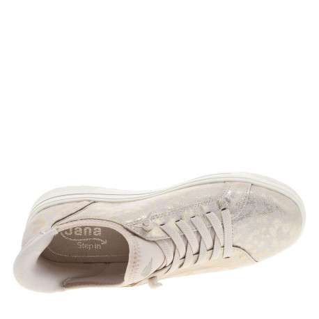 Tennis roses à motif avec un talon plat et des lacets élastiqués - Image 4