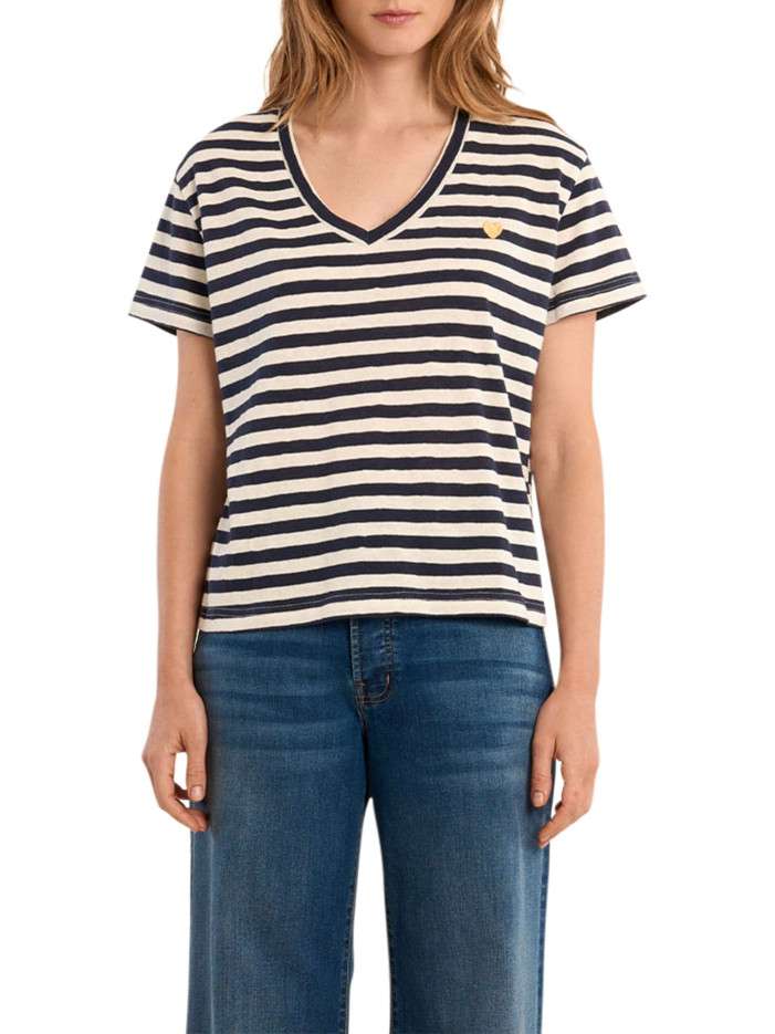 T-shirt en coton mélangé...