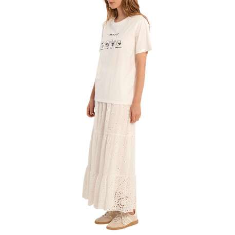 T-shirt en coton blanc uni pourvu d'un imprimé avec des chiens - Image 3