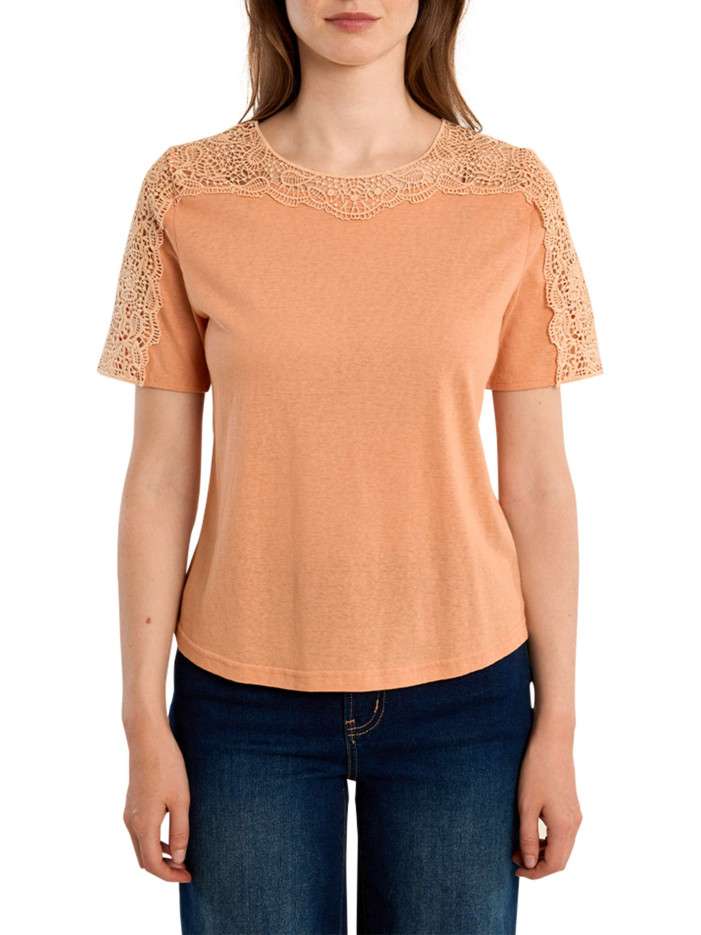 T-shirt en coton mélangé...