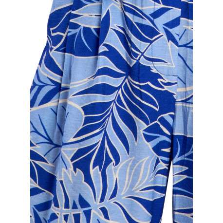 Pantalon bleu à motifs pourvu d'une coupe droite et d'une taille intermédiaire - Image 5