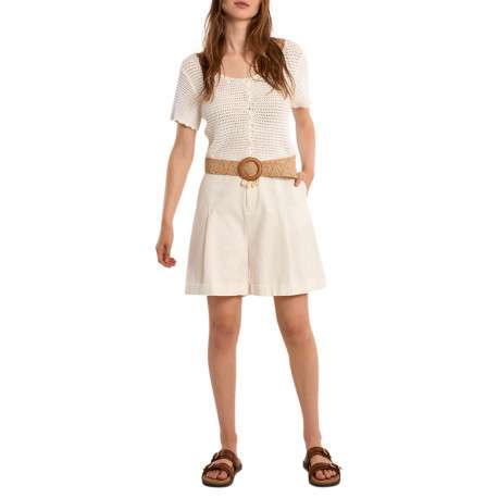 Ceinture tressée camel unie ajustable pourvue d'une boucle ronde - Image 2